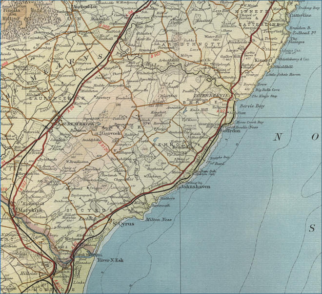 Inverbervie Map